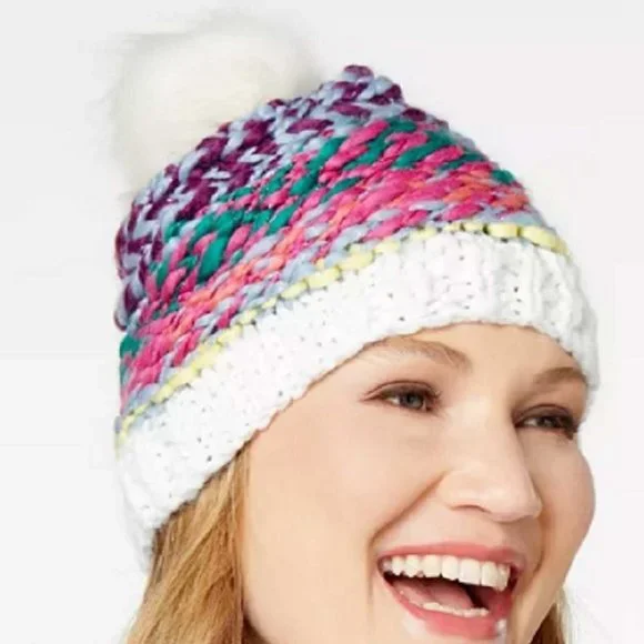 I N C International Concepts Rainbow Shine Beanie Hat (444) - Picture 1 of 4